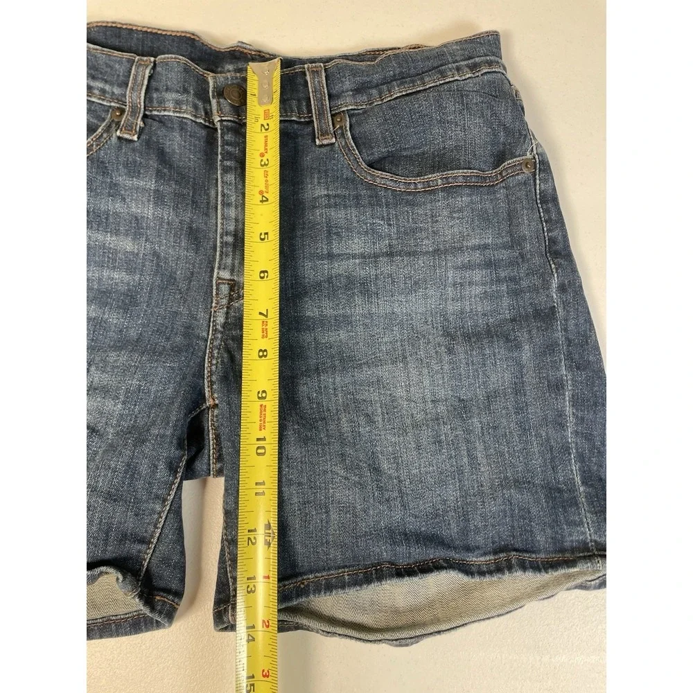 Women's LEVI'S Shorts 30 Blue Denim Jean Long Western Retro Levis‎ Summer Casual